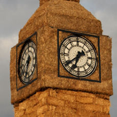 Big Ben recreated in straw to celebrate 150 years.