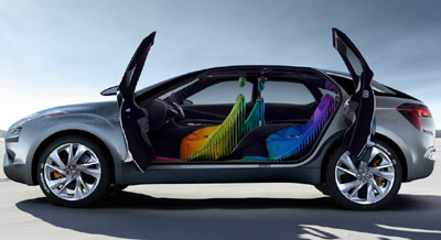 The 'trippy' concept Citroën Hypnos on view at the Paris Motor Show.