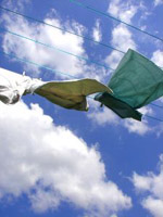 All natural cleaning supplies and drying your washing naturally in the sun will help for allergy sufferers.