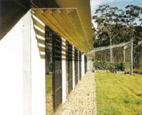 Access to sunlight and shading when required- passive solar design in action.