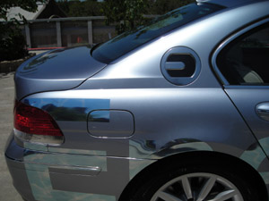 The hybrid BMW currently in Melbourne to show off its dual hydrogen / petrol capabilities.