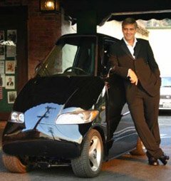 George Clooney and his black Tango 600.
